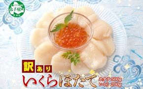 2500.  ホタテ 500g 大容量 得々盛り 帆立 生ほたて 貝柱 いくら醤油漬け 200g セット 大容量 イクラ しょうゆ漬け 海鮮 送料無料 北海道 弟子屈町