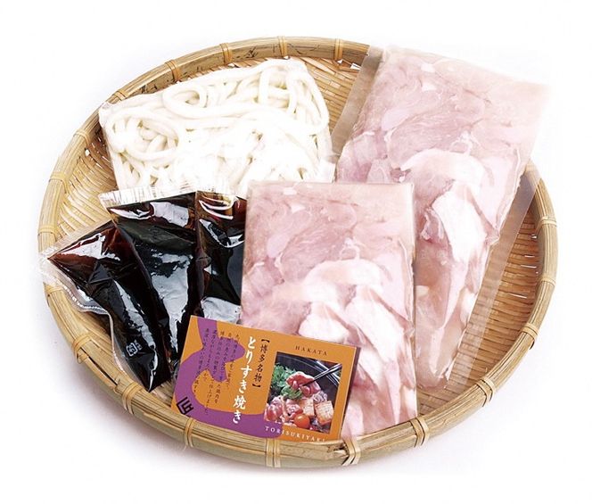 むなかた鶏 とりすき焼セット ２人前【宗像観光協会】_HA1036