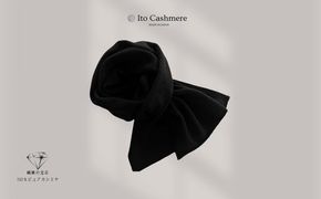 G3595 100％ピュアカシミヤ・マフラー ブラック フリンジ無し【高級 カシミア おしゃれ ファッション 防寒 かしみあ】