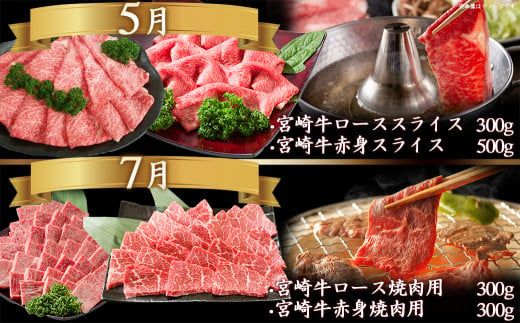 迷ったらコレ!宮崎牛食べ尽くし定期便(10ヵ月)_T120（10）-0101_(都城市) A5 5等級 牛肉 バラ 赤身 サーロインステーキ ヒレステーキ ロース 焼き肉 しゃぶしゃぶ すき焼き スライス 切り落とし
