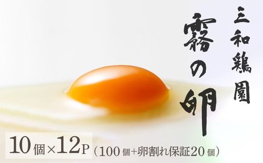 新鮮 卵 120個(100個+卵割れ保証20個)(10個×12パック)京都丹波『霧の卵』三和鶏園 ≪たまご タマゴ 玉子 生卵 鶏卵 小分け 贈答 ギフト ふるさと納税 卵 直送 冷蔵 朝食 料理 人気≫ ※北海道・沖縄・離島への配送不可