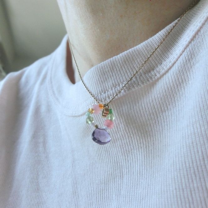 baby ring top ペンダントトップ 1個 アメジスト 天然石 アクセサリー [Q] handmadejewely 【 シンプル 可愛い ハンドメイド ジュエリー 手作り 職人 上品 大人な雰囲気 ギフト プレゼント ラッピング 結婚式 普段使い 北海道 幕別 】