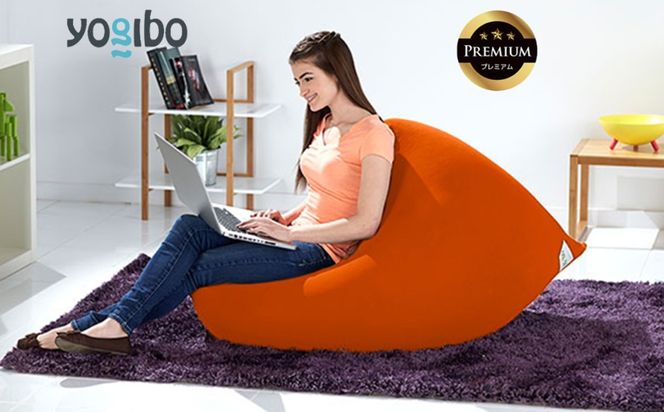 Yogibo Mini Premium（ヨギボー ミニ プレミアム）＜オレンジ＞【ビーズクッション ビーズ 座椅子 椅子 クッション ビーズソファー ビーズソファ 新生活 プレゼント インテリア 家具 ベッド ゲーム】-[G774-18]