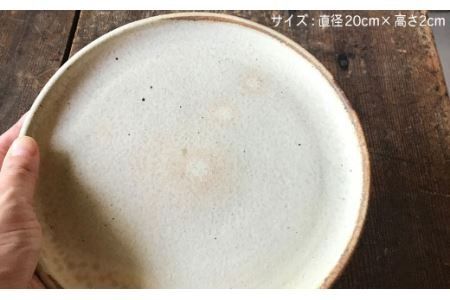 20cm 丸プレート 5枚セット アイボリーシリーズ《糸島》【うつわと手仕事の店 研】 [ARD008] 器 陶器 食器 焼き物 皿 ケーキ皿 取り皿 クラフト 手作り うつわ プレート