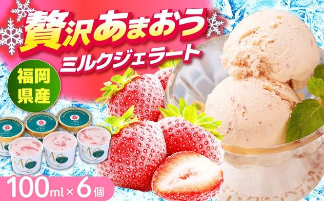 福岡産 あまおう ジェラート 100ml×6個 《築上町》【南国フルーツ株式会社】アイス スイーツ イチゴ 苺 いちご[ABET007]