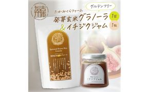 たかみくらファーム 発芽玄米グラノーラとイチジクジャム《 グラノーラ サクサク食感 ノンオイル グルテンフリー 発芽玄米 ジャム 》【2500I16504】