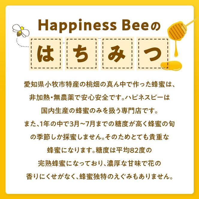 【愛知県小牧市】桃畑で作った完熟非加熱はちみつ200g パウチ入りと生はちみつ入り！国産原料だけで作った「ごはんに合う甘みそ」200g　ポスト便［055A30］