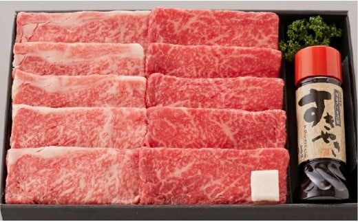 [人気鉄板焼き店厳選]熟成宮崎牛A5等級ロース・A4等級赤身すき焼き食べ比べセット 1kg オリジナルタレ付き(牛肉 お肉 すき焼き用 ブランド牛 黒毛和牛 食べ比べ)