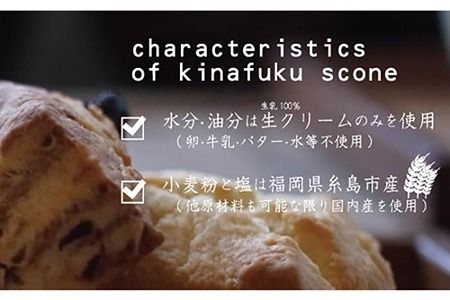 【全6回定期便】スコーンのイメージ変えてみませんか？定番スコーン12個セット 《糸島》【キナフク】[AFA014] 洋菓子 焼き菓子 卵不使用 スコーン お菓子 自宅用 個包装 セット 詰め合わせ