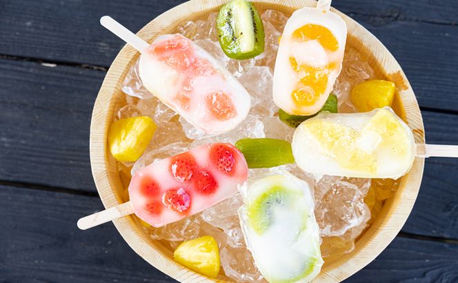 高原のくずバー　旬の味　おまかせ４本セット お菓子 アイス スイーツ くずアイス ひんやりスイーツ 涼 夏 おやつ 食後 デザート シャリシャリ食感 地産地消 手作り 