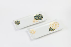 8号ペア皿　丸紋鉄仙文 172111_CY21003