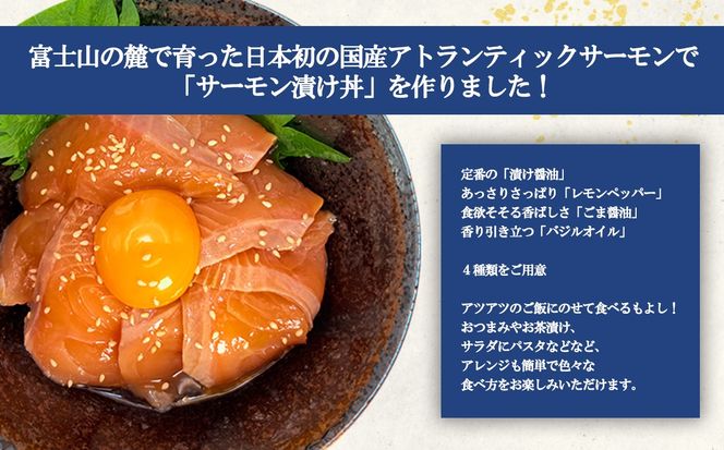 小山町産アトランティックサーモン（冷凍）サーモン漬け丼（約125g×4パック）漬け醤油