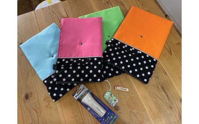 門真市ええもんセット ＜防災頭巾：子ども用、カラー：ピンク色＞【避難グッズ グッズ 防災用品 避難用品 地震 火事 火災 保護 災害 地震対策 防災対策】 272230_AN005VC03