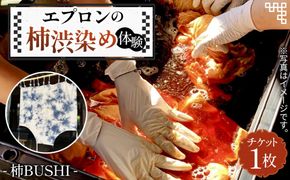 エプロンの柿渋染め体験  [No.1097]