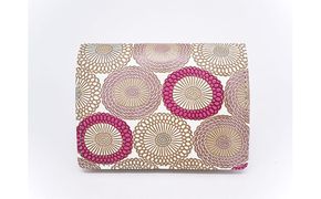 【文庫屋大関】箱まち小銭入れ　笠菊＜桃花＞【皮革工芸品】 ファッション小物 財布 民芸品 