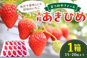 【先行予約／数量限定100】【特選】京都・まつみやファームの大粒いちご（あきひめイチゴ）15～20粒（2025年2月上旬～発送）　MY00001