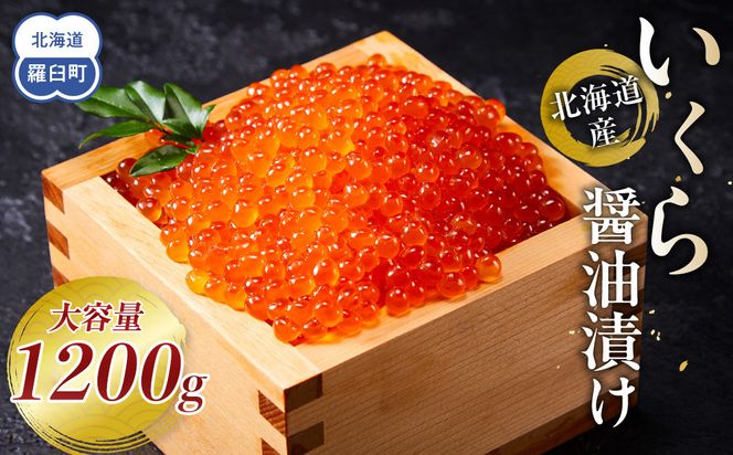 北海道産 いくら（鮭卵）醤油漬け 1.2kg(200g×6パック)  個魚介類 北海道 海産物 魚介 小分けパック 生産者 支援 応援 016942_AP021