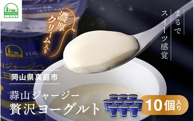 【定期便6カ月】 ヨーグルト 蒜山ジャージー贅沢ヨーグルト(90g)10個×6回 ご当地ヨーグルトグランプリ金賞 岡山 蒜山 真庭 プレゼント 贈答 セット デザート ギフト 牛乳 冷蔵 【hiru-tkb006】