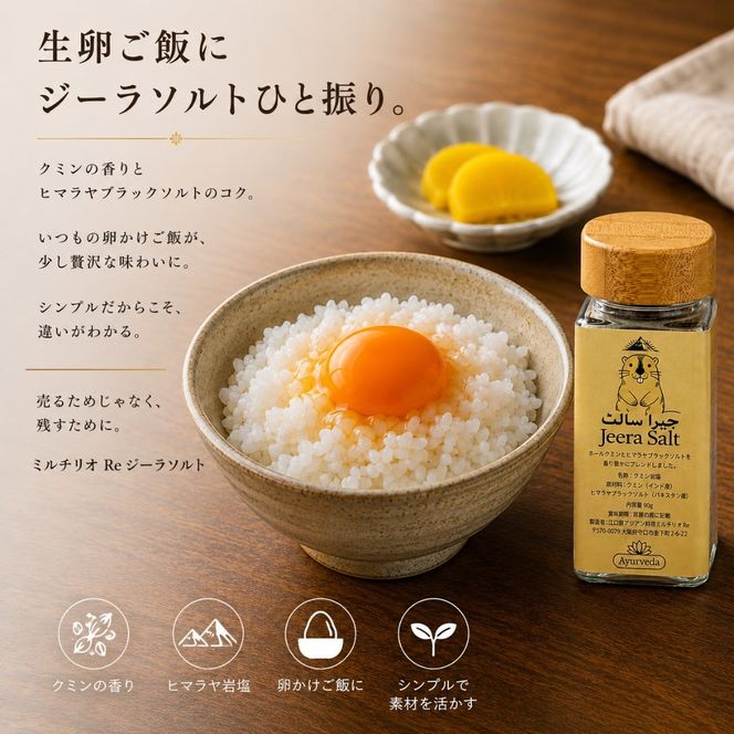ジーラソルト クミン岩塩 (ナチュラル／ロースト) 30g 2種セット｜スパイス 調味料 ロースト クミン 塩 岩塩 香辛料 ミックススパイス エスニック 料理用 下味 味付け BBQ アウトドア 肉料理 野菜料理 [2714]
