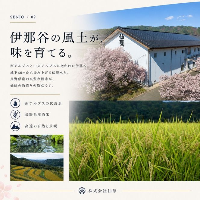 日本酒「仙醸」　パック900ml | 日本酒 お酒 さけ アルコール 仙醸 地酒 高遠 桜 伊那市 長野県 信州【007-a7】