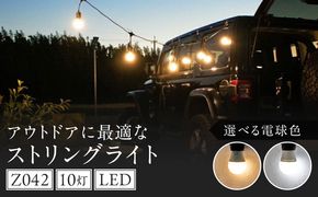 アウトドアに最適なストリングライト|Z042［172C11］アウトドア ストリングライト 選べる カラー Z042 キャンプライト 電球 ライト プラスチック 軽い 吊り下げ キャンプ 釣り 魚釣り キッチンカー イルミネーション マキタ でんらい 愛知県 小牧市 送料無料
