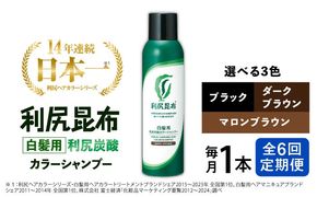 【全6回定期便】［白髪用］利尻炭酸カラーシャンプー 糸島市 / 株式会社ピュール ヘアケア シャンプー [AZA049] シャンプー 白髪染め カラーシャンプー メンズ レディース ブラック 10本