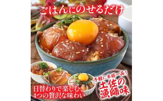 【CF-R7hbk】漬け丼 4種 海鮮丼 海鮮丼セット 真鯛 ブリ カンパチ マグロ 漬け丼セット 80g×各4P 計16P 海鮮 漬け お茶漬け 鯛 ぶり 鰤 かんぱち まぐろ 鮪 冷凍 小分け パック ご飯 晩御飯 惣菜 刺身 高知県 