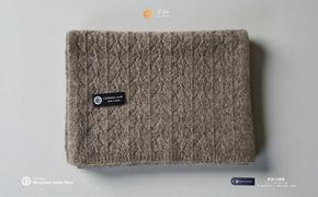 G3568 『Noble Fibre』100％ヤク・マフラー メッシュ グレー【高級 おしゃれ ファッション カシミア より暖かい 防寒】