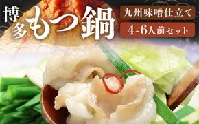 博多 もつ鍋 セット （九州 味噌 仕立て） 4～6人前 国産 牛もつ 600g 博多もつ鍋 国産牛 もつなべ 鍋 鍋セット 牛 もつ モツ 小腸 牛ホルモン ちゃんぽん麺 味噌スープ 福岡県 嘉麻市 冷凍