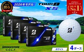 【2026年モデル】ゴルフボール ブリヂストン TOUR B XS ホワイト 4ダース まとめ買い 大量 ツアービー