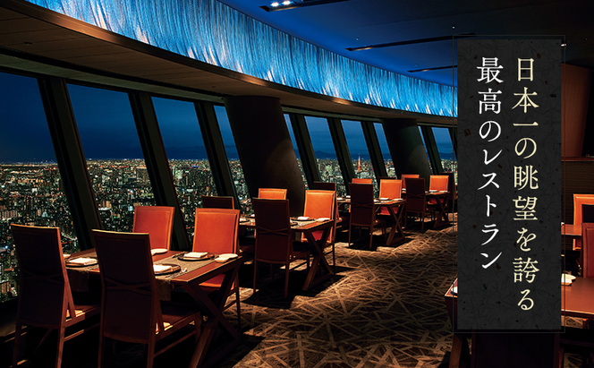 ディナー 東京スカイツリー ペア チケット 有効期間6ヶ月 食事券 雅コース 天望デッキ 入場券 東京 墨田区