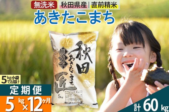 【無洗米】＜令和7年産＞《定期便12ヶ月》秋田県産 あきたこまち 5kg (5kg×1袋) ×12回 5キロ お米 匠  [サンファーム西木 定期便 お米定期便 あきたこまち ごはん 米 お米]|02_snk-030312s