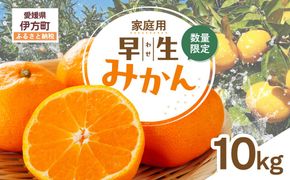 【先行受付】【数量限定】【家庭用】早生みかん（生果）10kg（2026年11月上旬頃より順次発送） IKTQ014