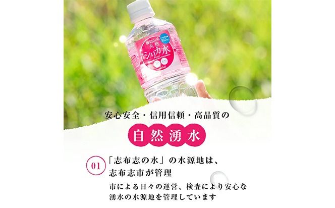 【志布志市制20周年記念】【定期便・全2回】天然シリカ水 555ml 48本(2ケース)×2回 計53L超 t0024-004