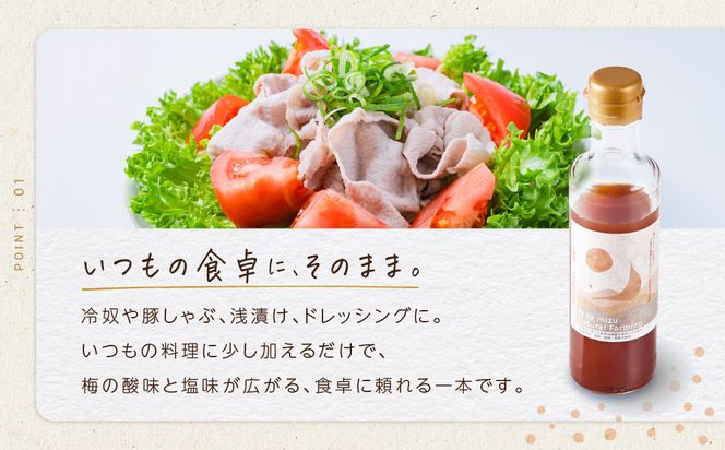 ひとみずの梅酢 200ml 自然栽培で育てた紀州南高梅使用 ※栽培期間中、農薬・肥料・堆肥不使用 304018_EW04