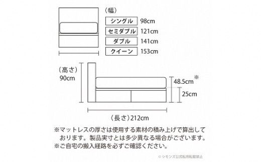 BI50【シモンズ】クイーンベッド　BSボックス2　引出付/BSゴールデンバリューAB2111A　グレージュ