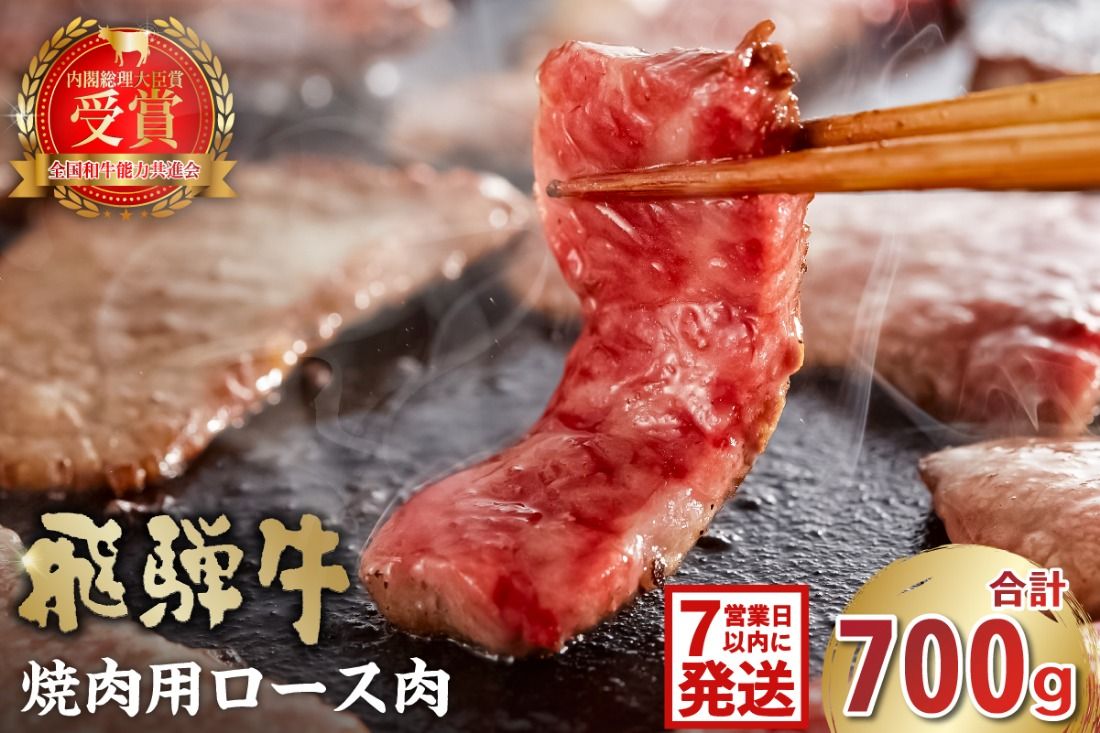 [7営業日以内発送] 飛騨牛 焼肉用(ロース700g)[0016-049]