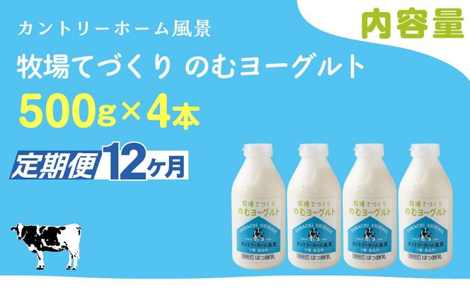 【定期12ヶ月】のむヨーグルト 500g ×4 SKB046