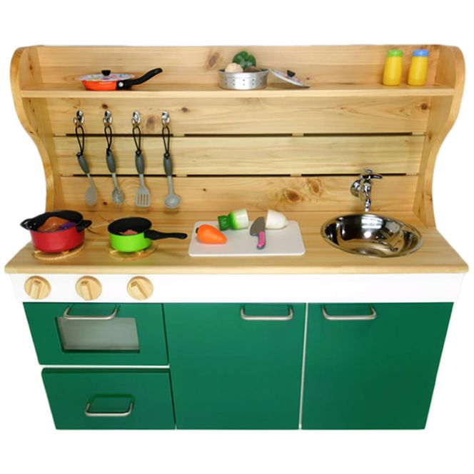 N6004_ままごとキッチンｗ870 緑
