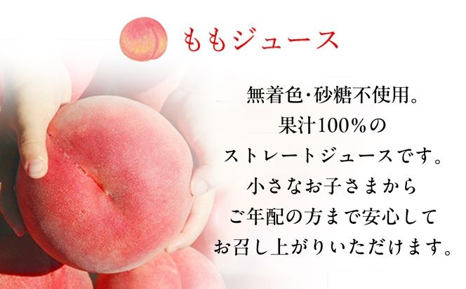 砂糖不使用！無着色！！ もものじゅーす と ぶどうじゅーす 3本ずつ6本セット 088-024