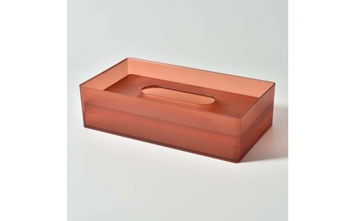 104Lab.ティッシュケース　ロング【カラー：アンバーレッド】 復興　震災　コロナ【能登半島地震復興支援】 北陸新幹線 F6P-1421