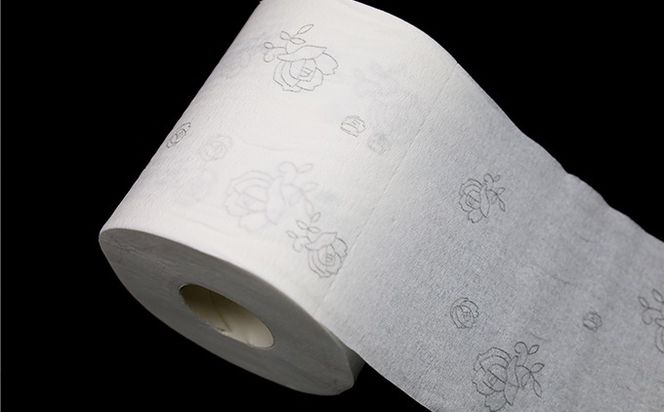 【定期便３か月】黒バラの香り　トイレットペーパーダブル 48ロールを3回お届け