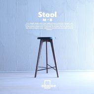 木製 スツール 椅子(天然木 ゴム&ウォールナット) Mサイズ