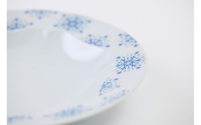 ハレクタニ　リムプレート ペア  雪結晶 172111_CY7001