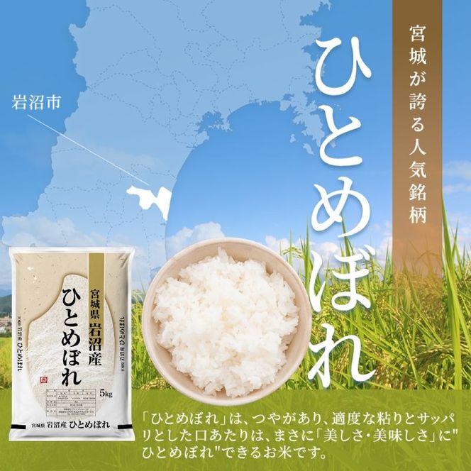 令和8年産 食味鑑定士厳選 無洗米 定期便 6ヶ月 ひとめぼれ 10kg (5kg 2袋) 新米 お米 国産米 米 ご飯 おにぎり お弁当 岩沼産 東北 宮城県産 宮城米