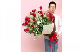 赤バラの花束 21本「あなただけに尽くします」| 花 花束 バラ 21本 記念 サプライズ ギフト プレゼント 神奈川県 小田原市  142069_BN014