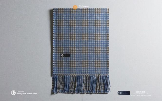 �y���{�򍲖�s�zG3564 �wNoble Fibre�x100���J�V�~���E�}�t���[ �u���[���`�F�b�N �t�����W�t���y���� �J�V�~�A ������� �t�@�b�V���� �h�� �����݂��z