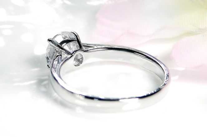 pt950 一粒 1カラット ダイヤモンド リング【H-SI2-Good】 /【中央宝石研究所鑑定書付】 CSR0208-pt SWAV073