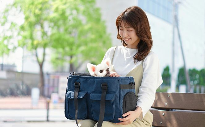 ソフトペットキャリー Sサイズ PSC-400 ネイビー アイリスオーヤマ 雑貨 日用品 ペット用品 