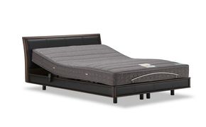 フランスベッド電動リクライニングBO-06（2モーター：背上げ・脚上げ）レッグタイプ　マットレス・手すり付き（ダブル）